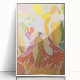 Modern Wall Art - Abstract Contemporary Faun and Nymph Painting Print