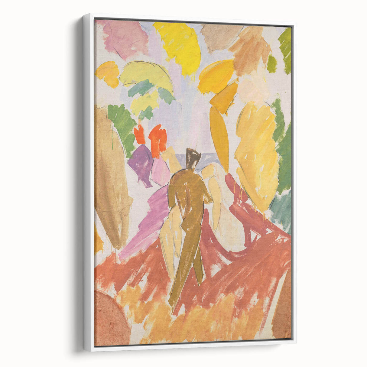 Modern Wall Art - Abstract Contemporary Faun and Nymph Painting Print
