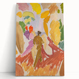 Modern Wall Art - Abstract Contemporary Faun and Nymph Painting Print