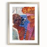 Modern Wall Art - Vibrant Abstract Nautical Scene with Human Figures