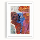 Modern Wall Art - Vibrant Abstract Nautical Scene with Human Figures