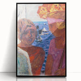 Modern Wall Art - Vibrant Abstract Nautical Scene with Human Figures