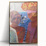 Modern Wall Art - Vibrant Abstract Nautical Scene with Human Figures