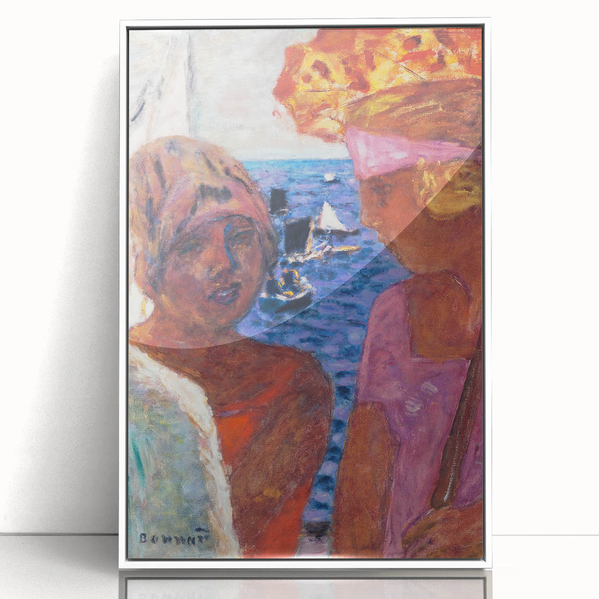 Modern Wall Art - Vibrant Abstract Nautical Scene with Human Figures