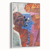 Modern Wall Art - Vibrant Abstract Nautical Scene with Human Figures