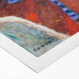 Modern Wall Art - Vibrant Abstract Nautical Scene with Human Figures