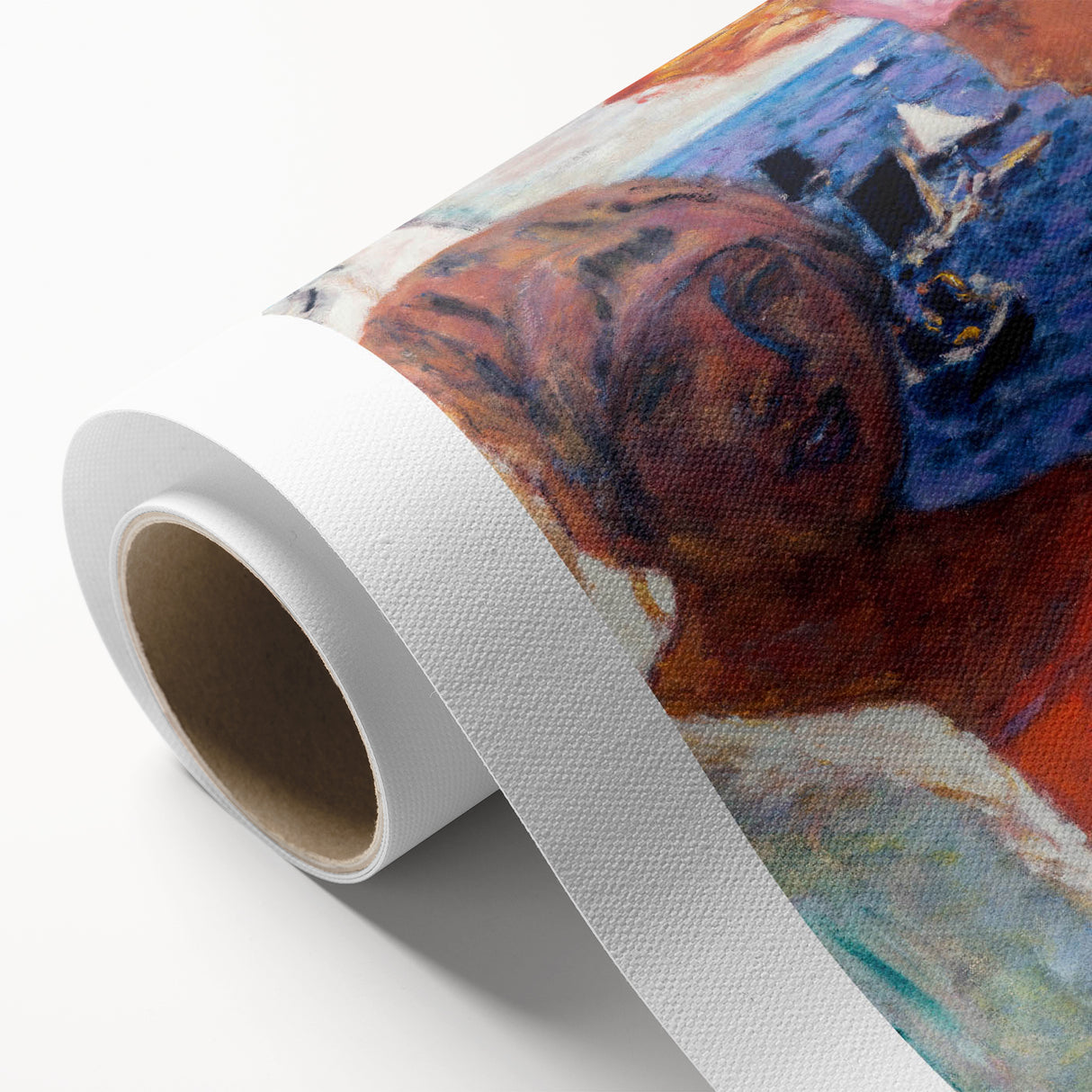 Modern Wall Art - Vibrant Abstract Nautical Scene with Human Figures