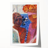 Modern Wall Art - Vibrant Abstract Nautical Scene with Human Figures