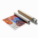 Modern Wall Art - Vibrant Abstract Nautical Scene with Human Figures