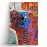 Modern Wall Art - Vibrant Abstract Nautical Scene with Human Figures