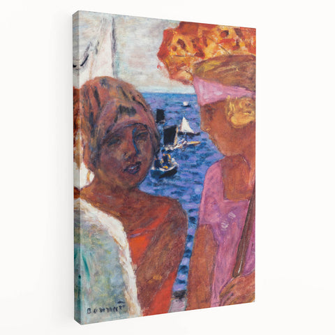 Modern Wall Art - Vibrant Abstract Nautical Scene with Human Figures