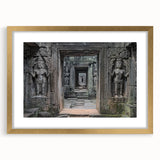 Elegant gold-framed landscape artwork depicting a majestic castle surrounded by lush greenery, showcasing intricate details and vibrant colors, perfect for home decor.