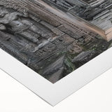 Scenic rolled canvas artwork depicting a majestic castle surrounded by lush landscapes, featuring vibrant colors and intricate details, perfect for home decor.