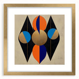 Geometric Gold and Black Bedroom Wall Art – Modern Canvas Print