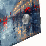 Rainy City Lights Office Wall Art – Modern Corporate Decor