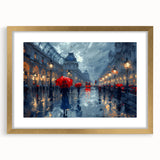 Rainy City Lights Office Wall Art – Modern Corporate Decor