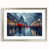 Rainy City Lights Office Wall Art – Modern Corporate Decor