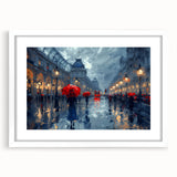 Rainy City Lights Office Wall Art – Modern Corporate Decor