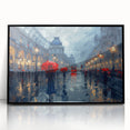 Rainy City Lights Office Wall Art – Modern Corporate Decor