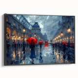 Rainy City Lights Office Wall Art – Modern Corporate Decor