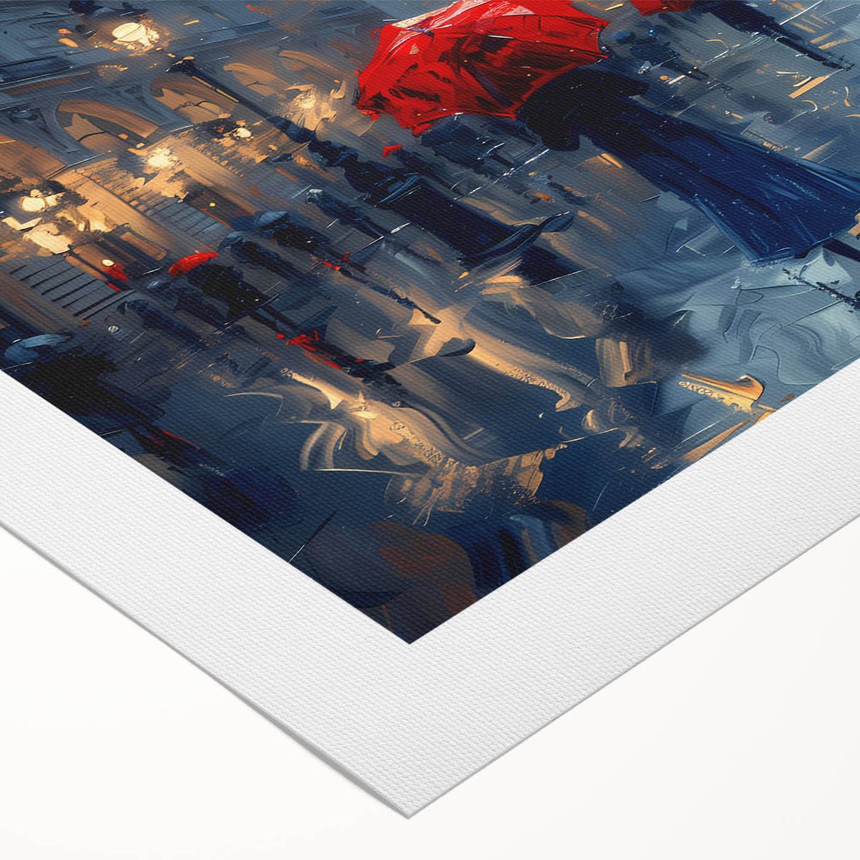 Rainy City Lights Office Wall Art – Modern Corporate Decor