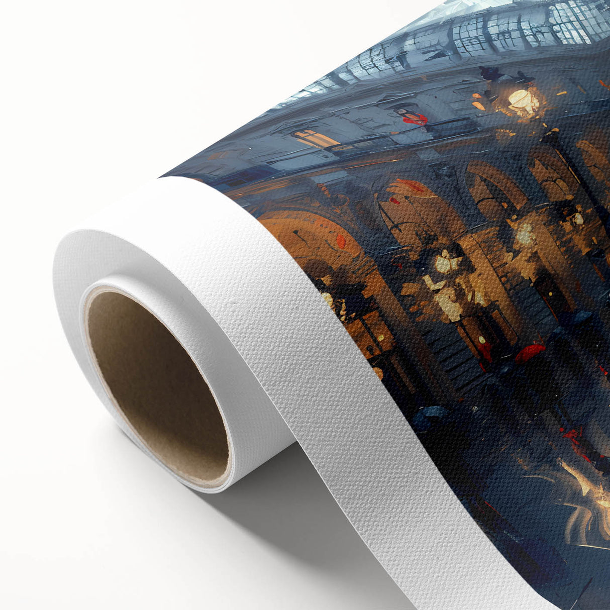 Rainy City Lights Office Wall Art – Modern Corporate Decor