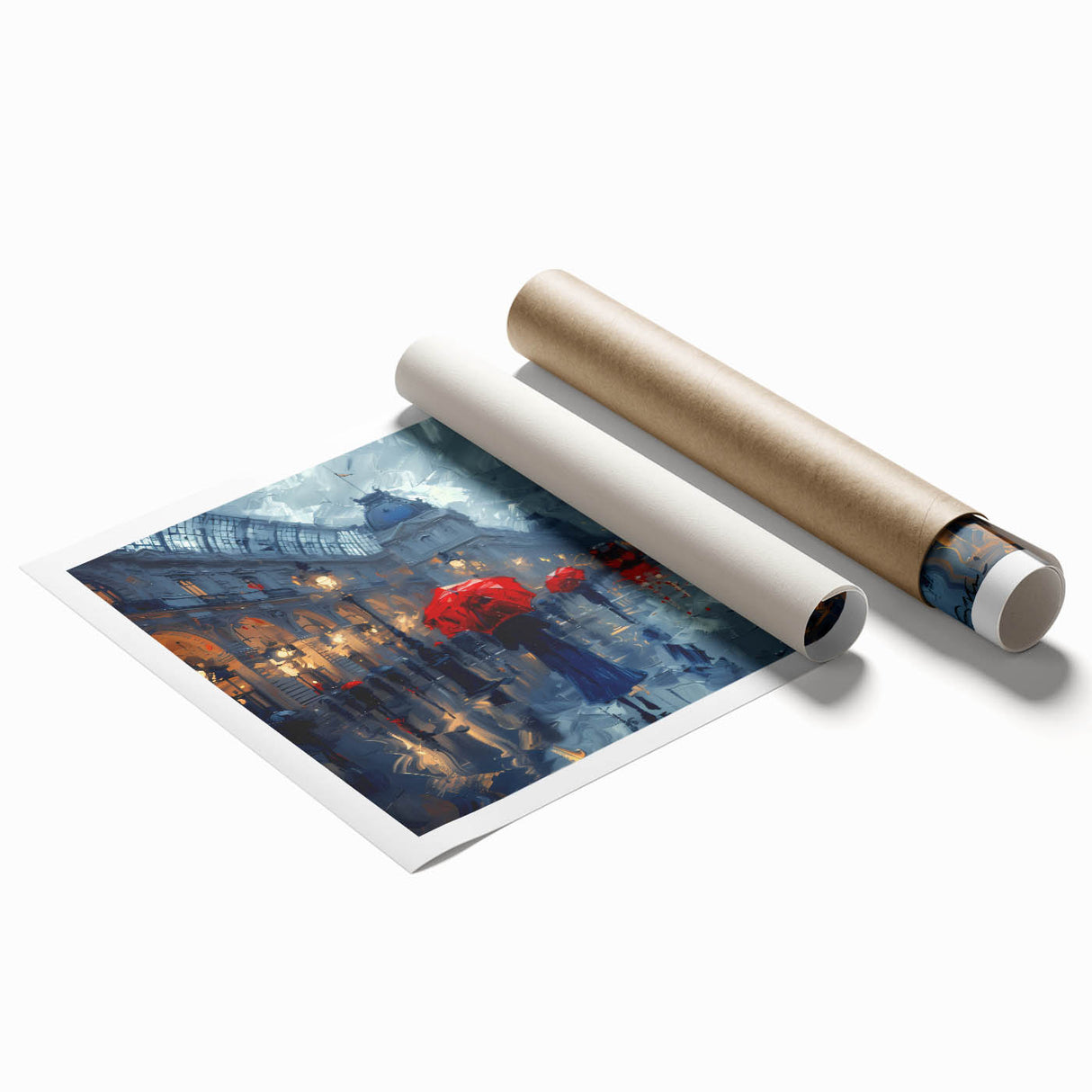 Rainy City Lights Office Wall Art – Modern Corporate Decor