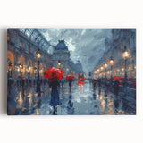 Rainy City Lights Office Wall Art – Modern Corporate Decor