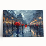 Rainy City Lights Office Wall Art – Modern Corporate Decor