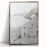 Framed abstract architecture wall art featuring a gold acrylic finish, showcasing geometric shapes and modern design elements, perfect for contemporary decor.