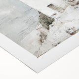 Abstract architectural wall art printed on rolled canvas, showcasing dynamic shapes and vibrant colors, ideal for modern home decor, packaged securely in a tube.