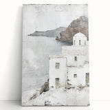 Abstract architecture wall art design on stretched canvas, showcasing geometric shapes in bold colors. Perfect for modern home decor or office aesthetic.