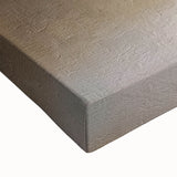 Close-up of a vibrant abstract landscape wall art piece on stretched canvas, showcasing rich colors and intricate textures, perfect for modern home decor.