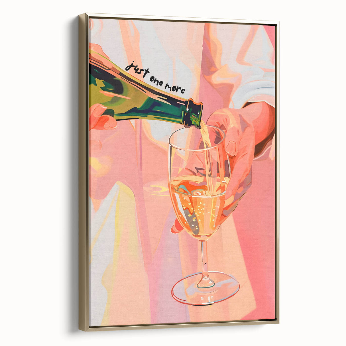Framed canvas depicting a vintage poster-style landscape painting, featuring muted earth tones, ideal for bedroom wall art.