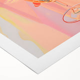 Art deco poster featuring a stylized cocktail glass, rendered in bold black and gold tones on rolled canvas.