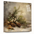 Holiday Wall Decorations - Pinecones and Berries Christmas Wall Art