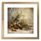 Holiday Wall Decorations - Pinecones and Berries Christmas Wall Art