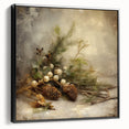 Holiday Wall Decorations - Pinecones and Berries Christmas Wall Art