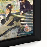 Impressionist Garden Scene - Monet's Camille on a Bench, Framed Print