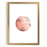 Girls Bedroom Art - Watercolor Planet Kids Room Wall Decor