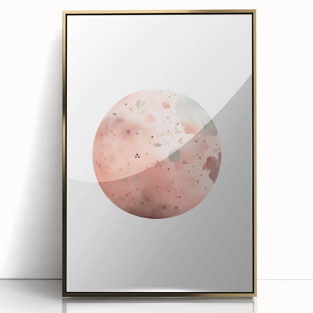 Girls Bedroom Art - Watercolor Planet Kids Room Wall Decor
