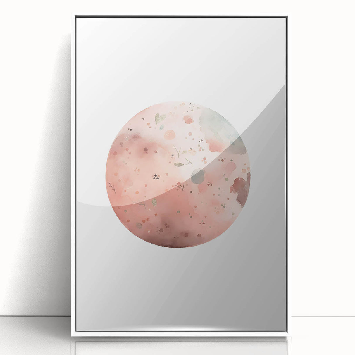 Girls Bedroom Art - Watercolor Planet Kids Room Wall Decor