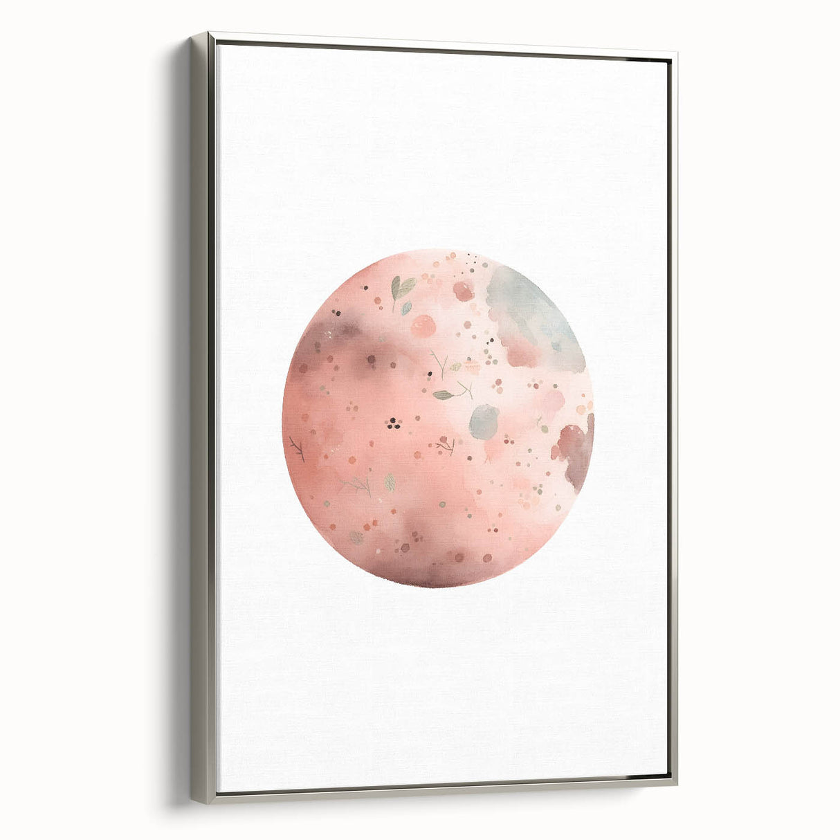 Girls Bedroom Art - Watercolor Planet Kids Room Wall Decor