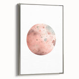 Girls Bedroom Art - Watercolor Planet Kids Room Wall Decor