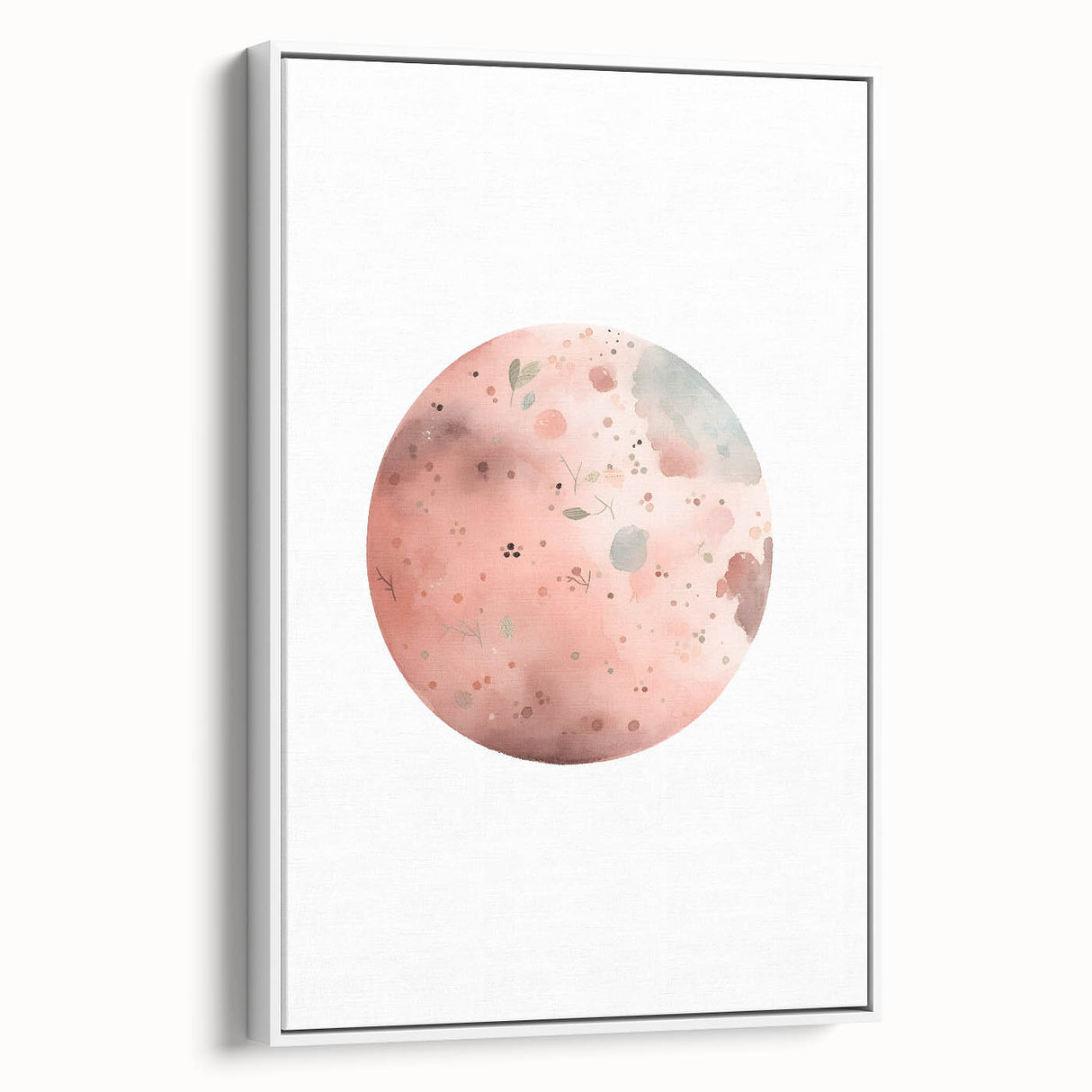 Girls Bedroom Art - Watercolor Planet Kids Room Wall Decor