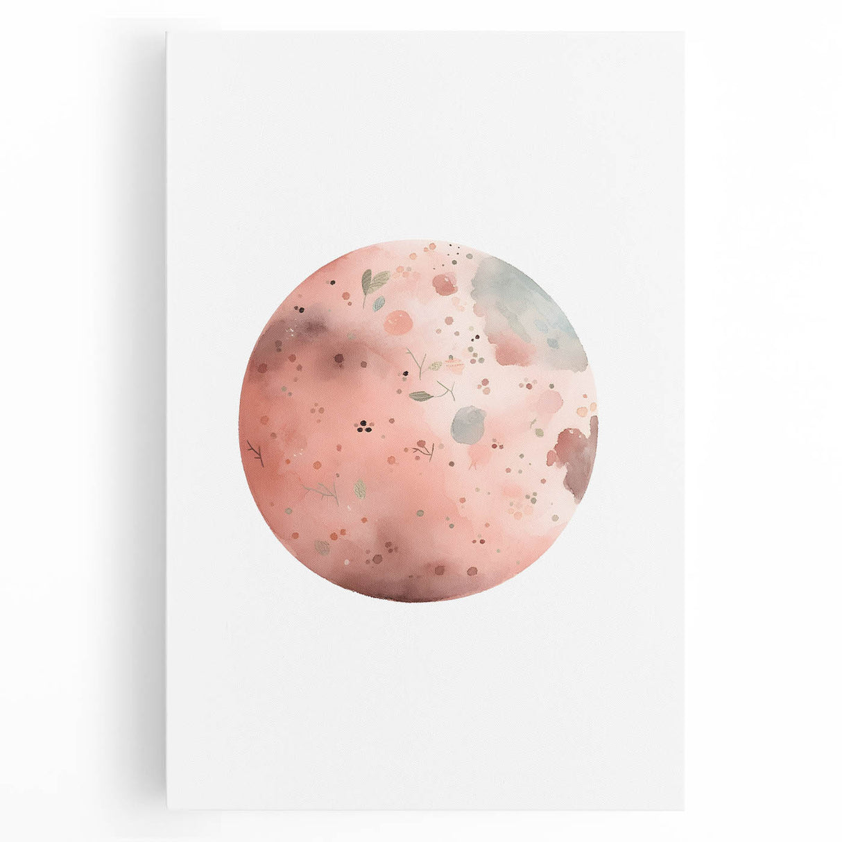 Girls Bedroom Art - Watercolor Planet Kids Room Wall Decor