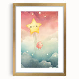 Framed Art for Children's Rooms – Floating Star Wall Print