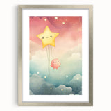 Framed Art for Children's Rooms – Floating Star Wall Print