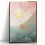 Framed Art for Children's Rooms – Floating Star Wall Print