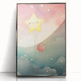 Framed Art for Children's Rooms – Floating Star Wall Print